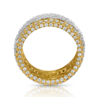 14k Two-tone Gold Diamond Eternity Band 5 ctw